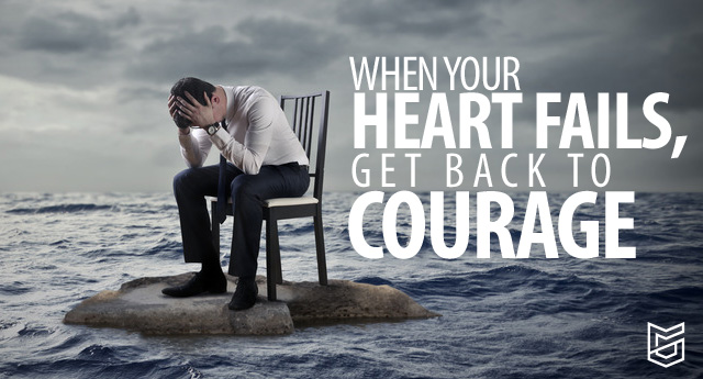 Getting back in courage after disappointment isn’t a flip-of-a-switch event, either. Instead, like a tension-loaded crossbow, getting into courage is an intentional, well-calculated, deep-seated, and committed posture of the heart.