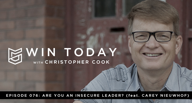 This week on 'Win Today': Carey Nieuwhof. Together, we’re going to unpack some linchpin keys to breaking the back of insecurity in your life as well as provide some keys to bringing greater focus and intentionality to your own leadership in 2018.