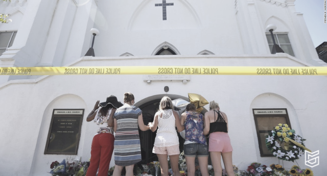 On June 17, 2015, white supremacist Dylann Storm Roof, armed with a hidden .45-caliber Glock handgun, attended the Wednesday evening Bible study at the historic Emanuel African Methodist Episcopal Church in downtown Charleston. An hour later, Rood pulled his weapon and killed nine African-American worshipers as they prayed—including Pastor Anthony Thompson’s wife, Myra.